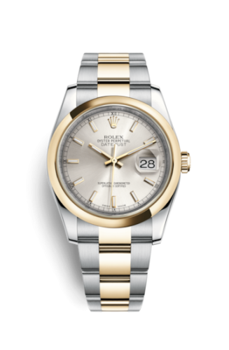 Rolex Datejust 36 Rolesor Yellow Domed / Oyster / Silver 116203-0131