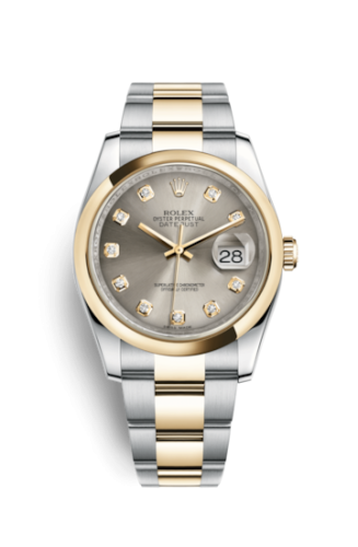 Rolex Datejust 36 Rolesor Yellow Domed / Oyster / Steel Diamonds 116203-0138