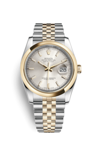 Rolex Datejust 36 Rolesor Yellow Domed / Jubilee / Silver 116203-0143
