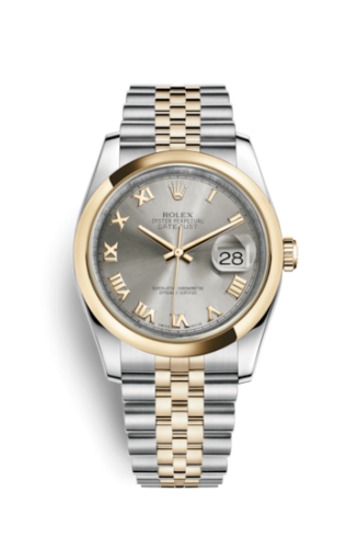 Rolex Datejust 36 Rolesor Yellow Domed / Jubilee / Steel Roman 116203-0145