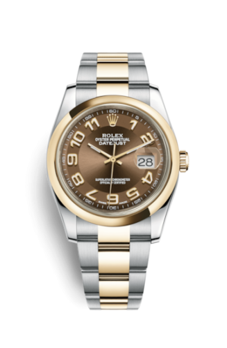 Rolex Datejust 36 Rolesor Yellow Domed / Oyster / Bronze Arabic 116203-0152