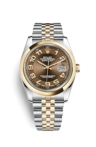 Rolex Datejust 36 Rolesor Yellow Domed / Jubilee / Bronze Arabic 116203-0159