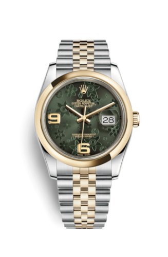 Rolex Datejust 36 Rolesor Yellow Domed / Jubilee / Green Floral 116203-0162