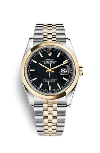 Rolex Datejust 36 Rolesor Yellow Domed / Jubilee / Black 116203-0174