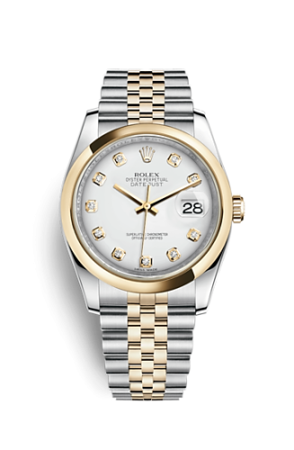 Rolex Datejust 36 Rolesor Yellow Domed / Jubilee / White Diamond 116203-0175