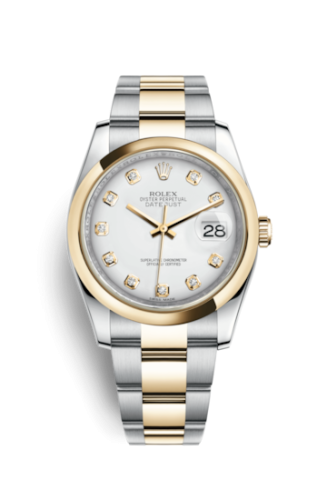 Rolex Datejust 36 Rolesor Yellow Domed / Oyster / White Diamond 116203-0187
