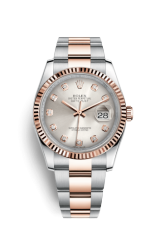 Rolex Datejust 36 Rolesor Everose Fluted / Oyster / Pink Diamonds 116231-0074