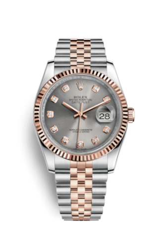 Rolex Datejust 36 Rolesor Everose Fluted / Jubilee / Steel Diamonds 116231-0100
