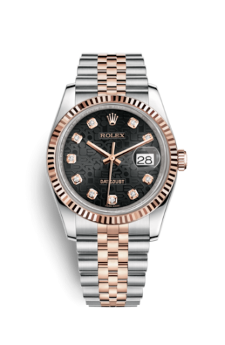 Rolex Datejust 36 Rolesor Everose Fluted / Jubilee / Black Computer 116231-0101