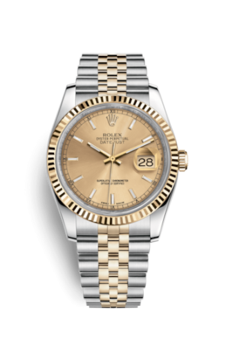 Rolex Datejust 36 Rolesor Yellow Fluted / Jubilee / Champagne 116233-0151
