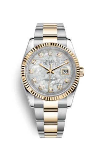 Rolex Datejust 36 Rolesor Yellow Fluted / Oyster / MOP 116233-0167