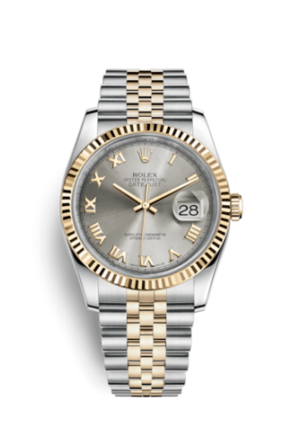 Rolex Datejust 36 Rolesor Yellow Fluted / Jubilee / Steel Roman 116233-0204