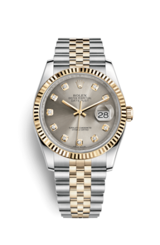 Rolex Datejust 36 Rolesor Yellow Fluted / Jubilee / Steel Diamonds 116233-0205