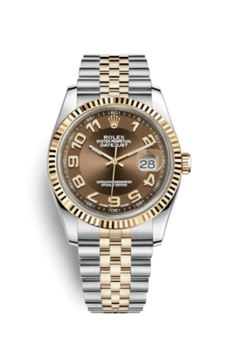 Rolex Datejust 36 Rolesor Yellow Fluted / Jubilee / Bronze Arabic 116233-0209