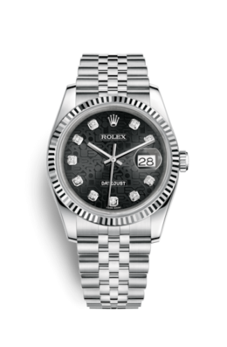 Rolex Datejust 36 Stainless Steel Fluted / Jubilee / Black Computer 116234-0079