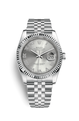 Rolex Datejust 36 Stainless Steel Fluted / Jubilee / Rhodium Roman 116234-0081