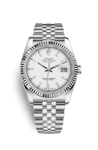 Rolex Datejust 36 Stainless Steel Fluted / Jubilee / White 116234-0088