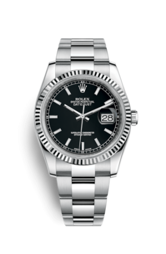 Rolex Datejust 36 Stainless Steel Fluted / Oyster / Black 116234-0091