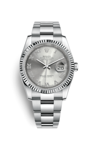 Rolex Datejust 36 Stainless Steel Fluted / Oyster / Rhodium Roman 116234-0092
