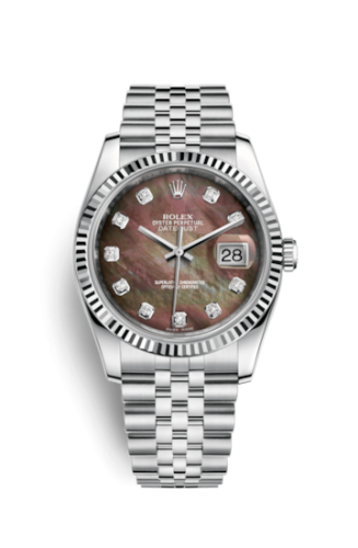 Rolex Datejust 36 Stainless Steel Fluted / Jubilee / Brown MOP 116234-0105