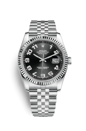 Rolex Datejust 36 Stainless Steel Fluted / Jubilee / Black Arabic 116234-0107