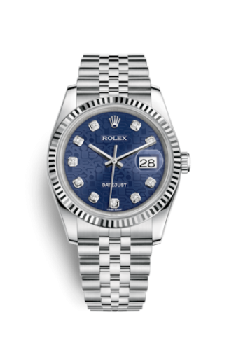 Rolex Datejust 36 Stainless Steel Fluted / Jubilee / Blue Computer 116234-0110