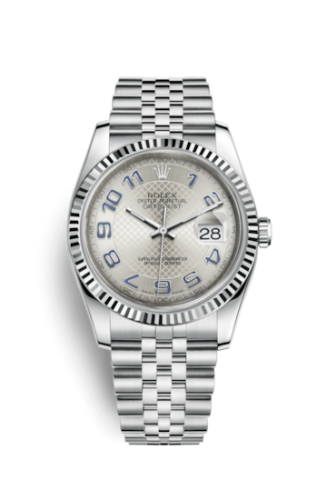 Rolex Datejust 36 Stainless Steel Fluted / Jubilee / Silver Arabic 116234-0115