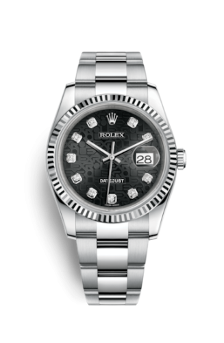 Rolex Datejust 36 Stainless Steel Fluted / Oyster / Black Computer 116234-0122
