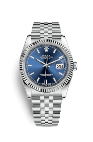 Rolex Datejust 36 Stainless Steel Fluted / Jubilee / Blue 116234-0139