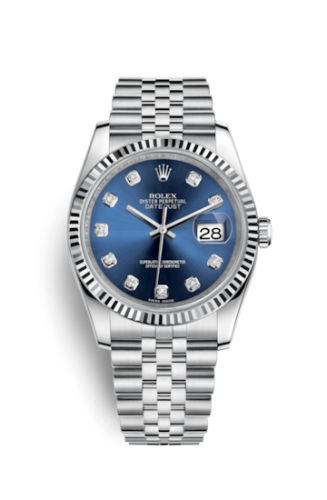 Rolex Datejust 36 Stainless Steel Fluted / Jubilee / Blue Diamond 116234-0142