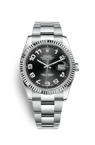 Rolex Datejust 36 Stainless Steel Fluted / Oyster / Black Arabic 116234-0147