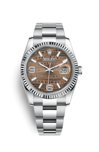 Rolex Datejust 36 Stainless Steel Fluted / Oyster / Bronze Wave 116234-0156
