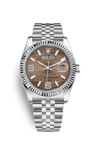 Rolex Datejust 36 Stainless Steel Fluted / Jubilee / Bronze Wave 116234-0158