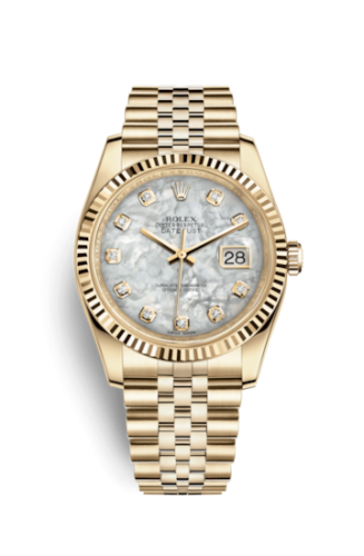 Rolex Datejust 36 Yellow Gold Fluted / Jubilee / MOP 116238-0062