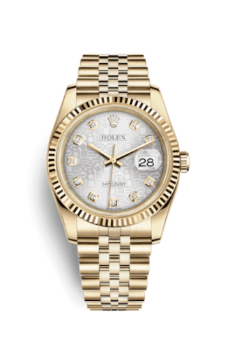 Rolex Datejust 36 Yellow Gold Fluted / Jubilee / Rhodium Computer 116238-0069