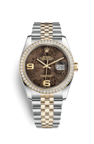 Rolex Datejust 36 Rolesor Yellow Diamond / Jubilee / Bronze Floral 116243-0010