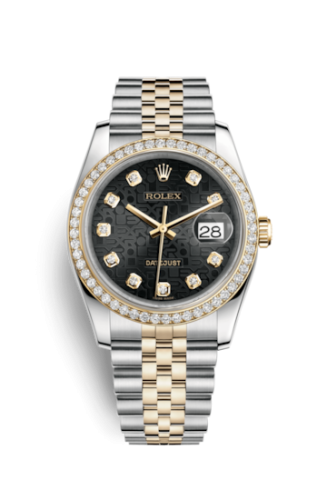 Rolex Datejust 36 Rolesor Yellow Diamond / Jubilee / Black Computer 116243-0015
