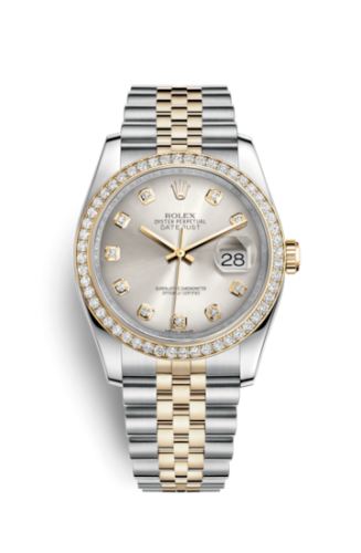Rolex Datejust 36 Rolesor Yellow Diamond / Jubilee / Silver Diamond 116243-0022