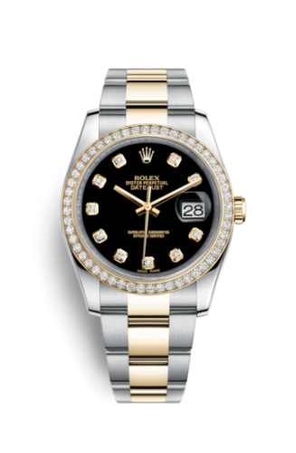 Rolex Datejust 36 Rolesor Yellow Diamond / Oyster / Black Diamond 116243-0025