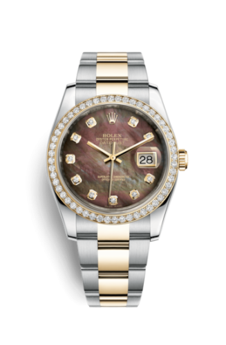 Rolex Datejust 36 Rolesor Yellow Diamond / Oyster / Black MOP 116243-0037