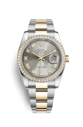 Rolex Datejust 36 Rolesor Yellow Diamond / Oyster / Steel Roman 116243-0058