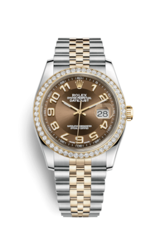 Rolex Datejust 36 Rolesor Yellow Diamond / Jubilee / Bronze Arabic 116243-0075