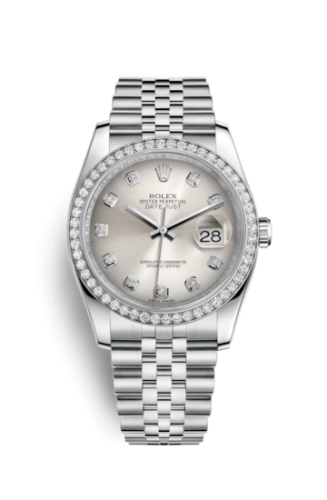 Rolex Datejust 36 Stainless Steel Diamond / Jubilee / Silver Diamonds 116244-0001