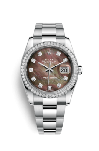 Rolex Datejust 36 Stainless Steel Diamond / Oyster / Black MOP 116244-0019