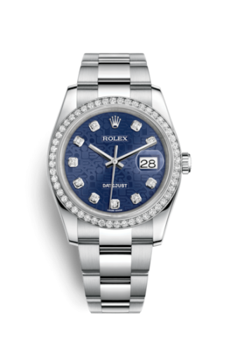 Rolex Datejust 36 Stainless Steel Diamond / Jubilee / Blue Computer 116244-0021
