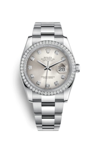 Rolex Datejust 36 Stainless Steel Diamond / Oyster / Silver Diamonds 116244-0033