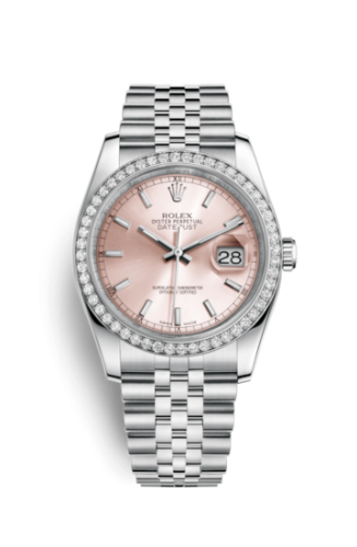 Rolex Datejust 36 Stainless Steel Diamond / Jubilee / Pink 116244-0050