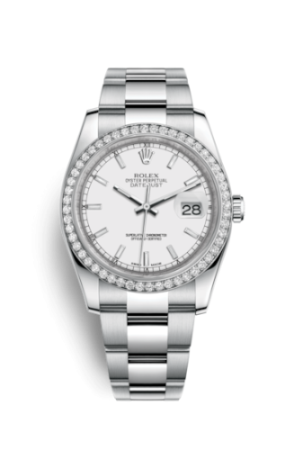 Rolex Datejust 36 Stainless Steel Diamond / Oyster / White 116244-0057