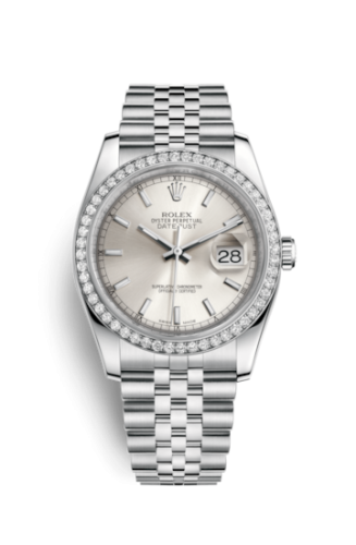 Rolex Datejust 36 Stainless Steel Diamond / Jubilee / Silver 116244-0058