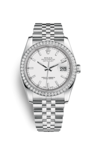Rolex Datejust 36 Stainless Steel Diamond / Jubilee / White 116244-0064